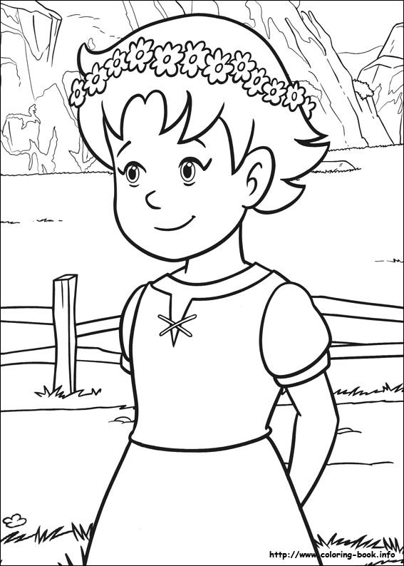 Plansa de colorat cu Heidi 27 20